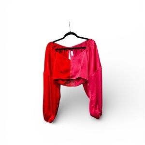 Vestique Red and Pink Blouse